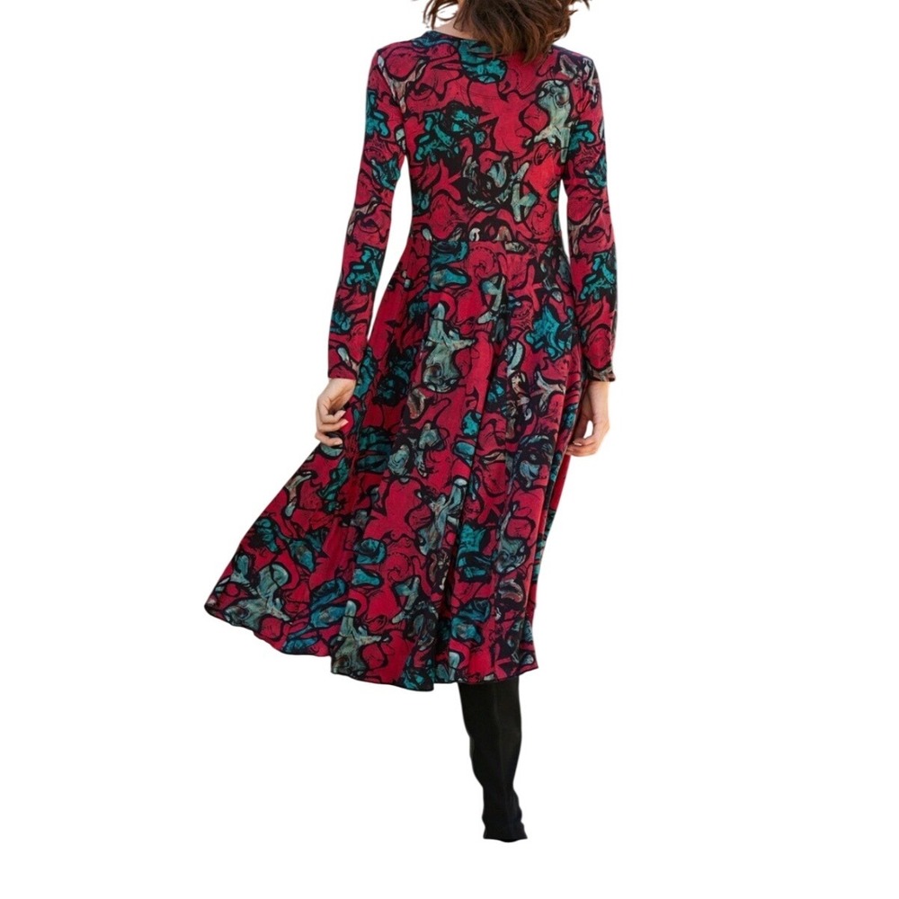 NWT Peruvian Connection Ravenwood Dress Ruby Red Pima Cotton XXL Lagenlook Artsy - Picture 5 of 9